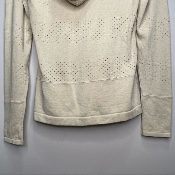 Lole Tan Vneck Hooded Long Sleeve Shirt Size Medium - Picture 7 of 9